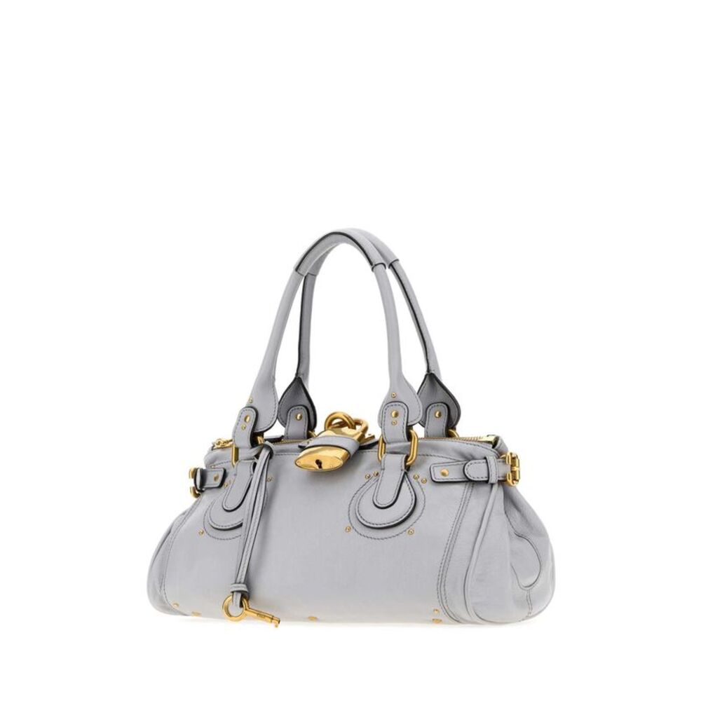 Chloe Women Powder Blue Leather Paddington Shoulder Bag - Picture 2 of 2